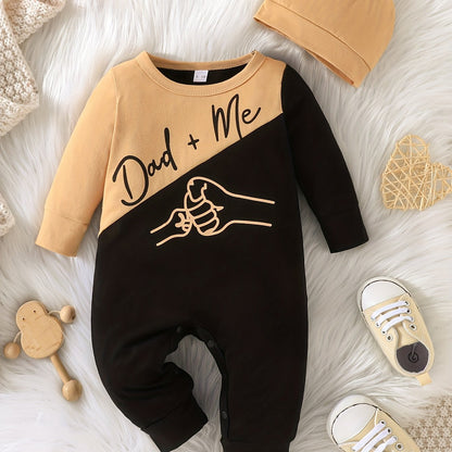 Baby Boy Color Block Hoodie & Trousers Set Daddy & Me Print