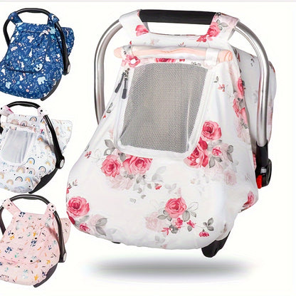 3-in-1 Minky Baby Car Seat Cover Winter with Storage Bag