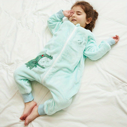 Baby Flannel Sleeping Bag Split-Leg Anti-Kick Quilt Spring & Autumn