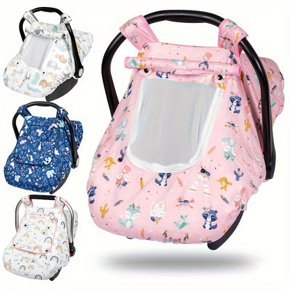 3-in-1 Minky Baby Car Seat Cover Winter with Storage Bag