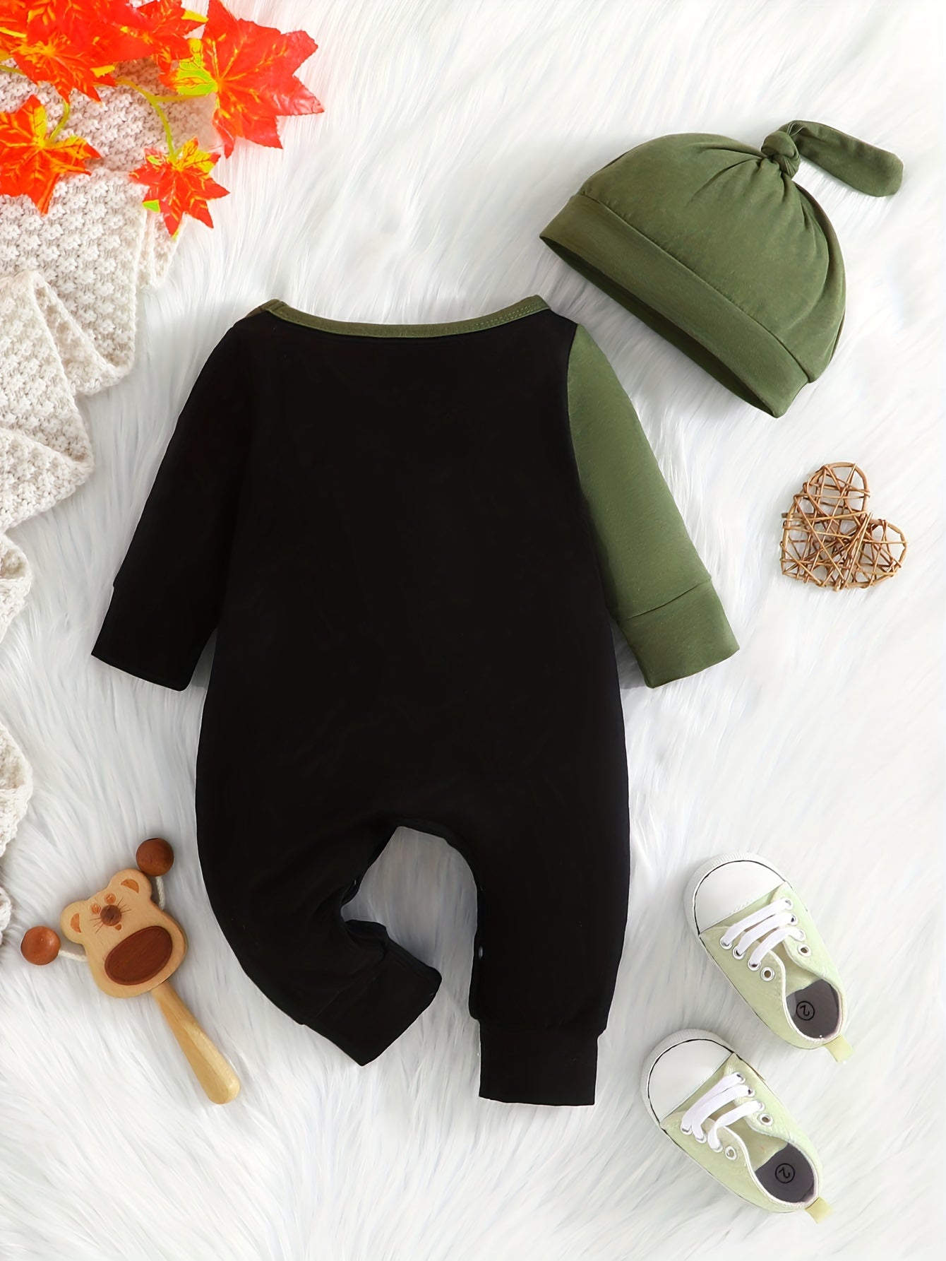 Baby Boy Color Block Hoodie & Trousers Set Daddy & Me Print