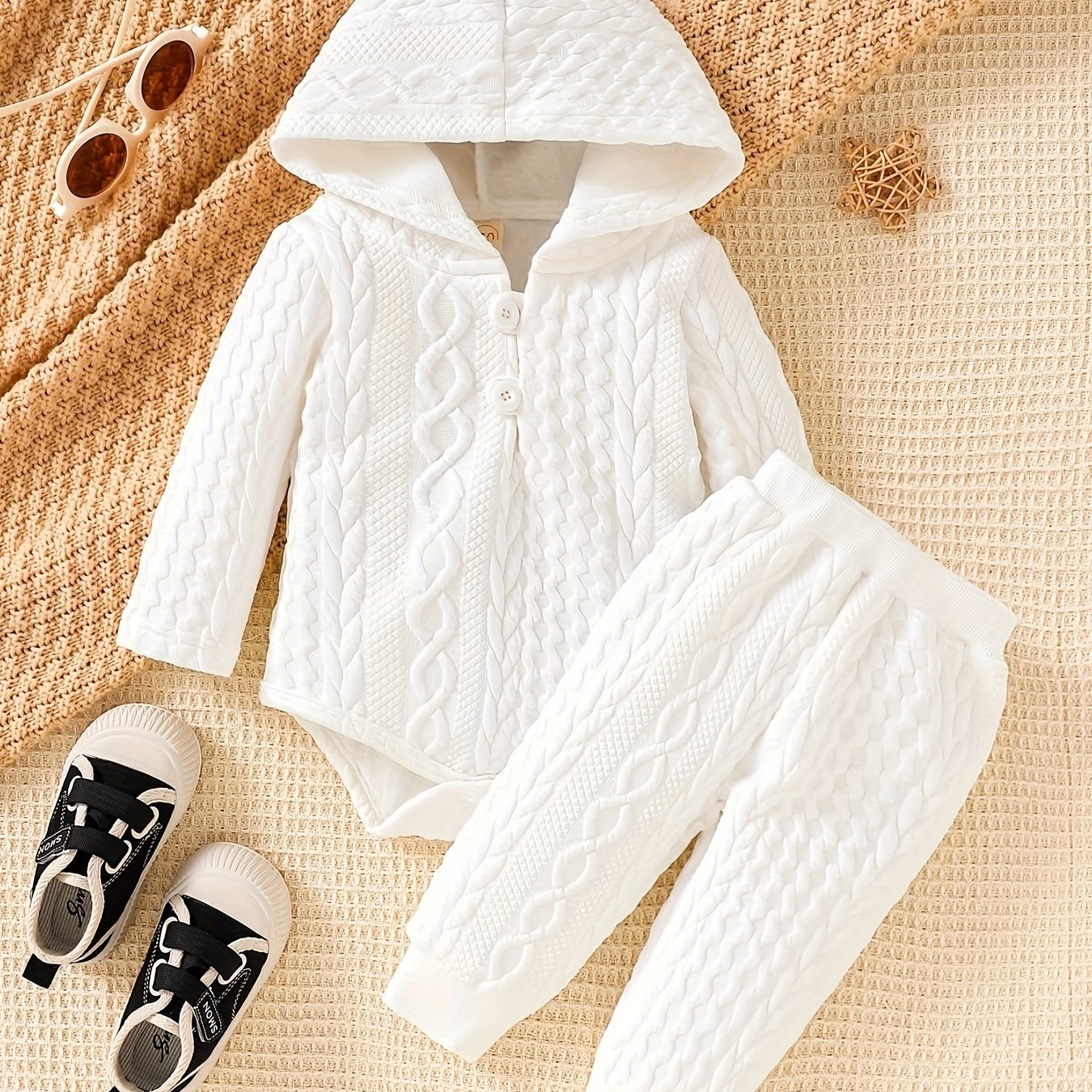 Toddler Baby Hoodie Romper & Pants Set 2 Piece Fall Winter Outfit