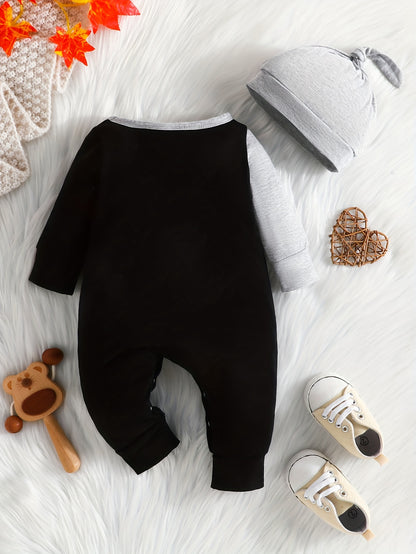 Baby Boy Color Block Hoodie & Trousers Set Daddy & Me Print
