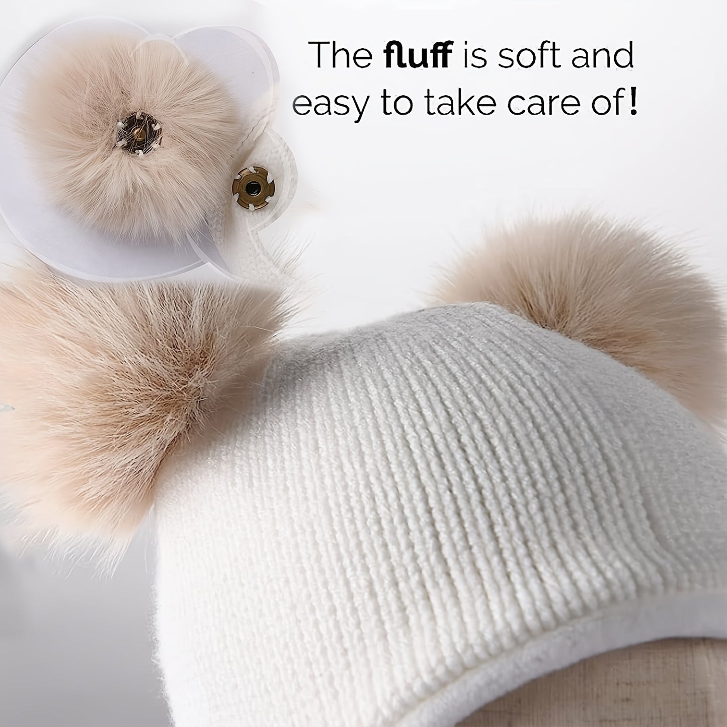 2 Pcs Baby Winter Beanie & Scarf Set Fleece Lined
