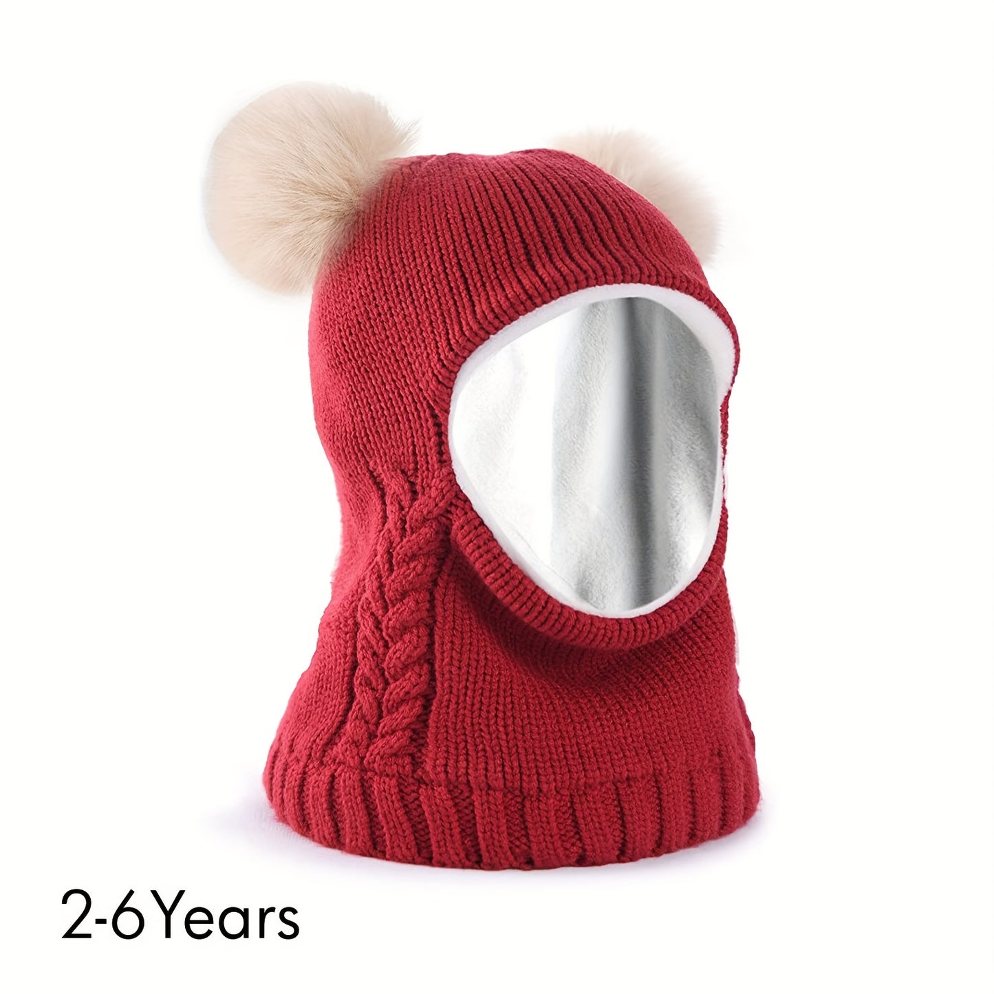 2 Pcs Baby Winter Beanie & Scarf Set Fleece Lined