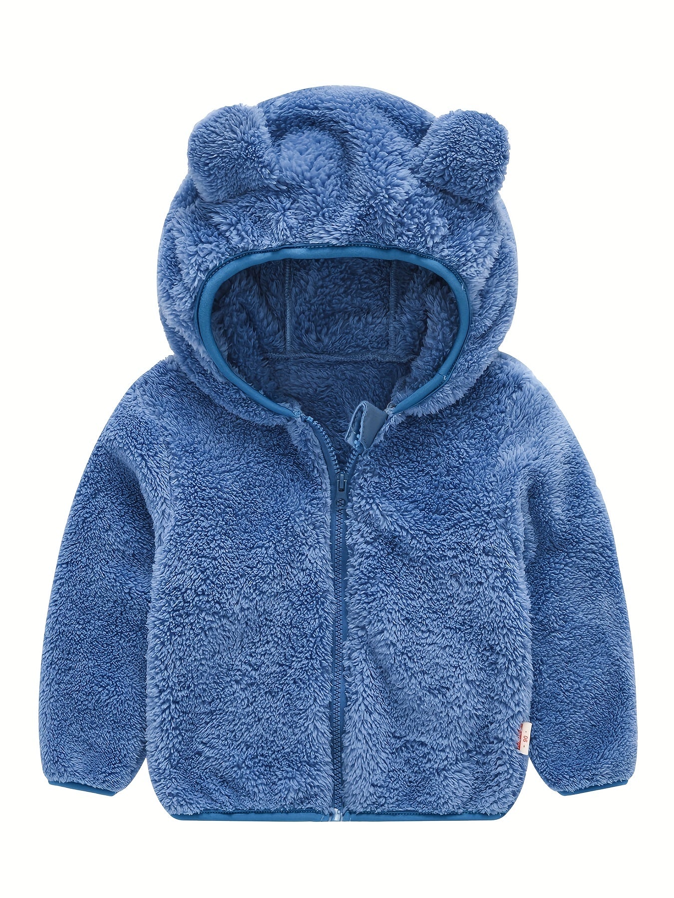 Hooded Plush Coat for Baby Boys