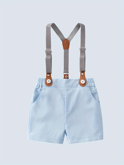 Baby Boy Stylish Suspender Outfit Two-Piece Gentlemen Set
