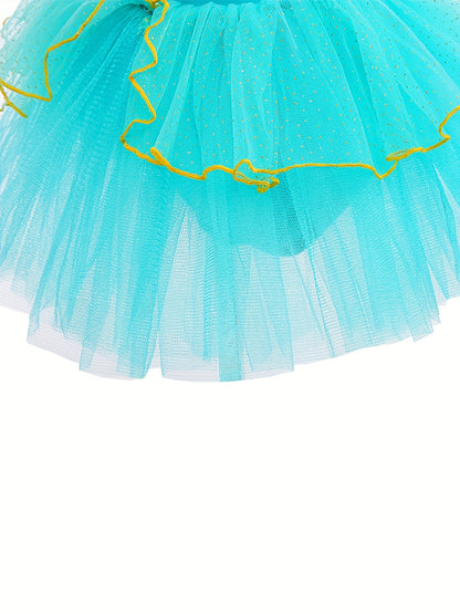 9 Pcs Baby Girl Princess Mesh Cami Onesie Dress & Accessories Halloween Costume Set