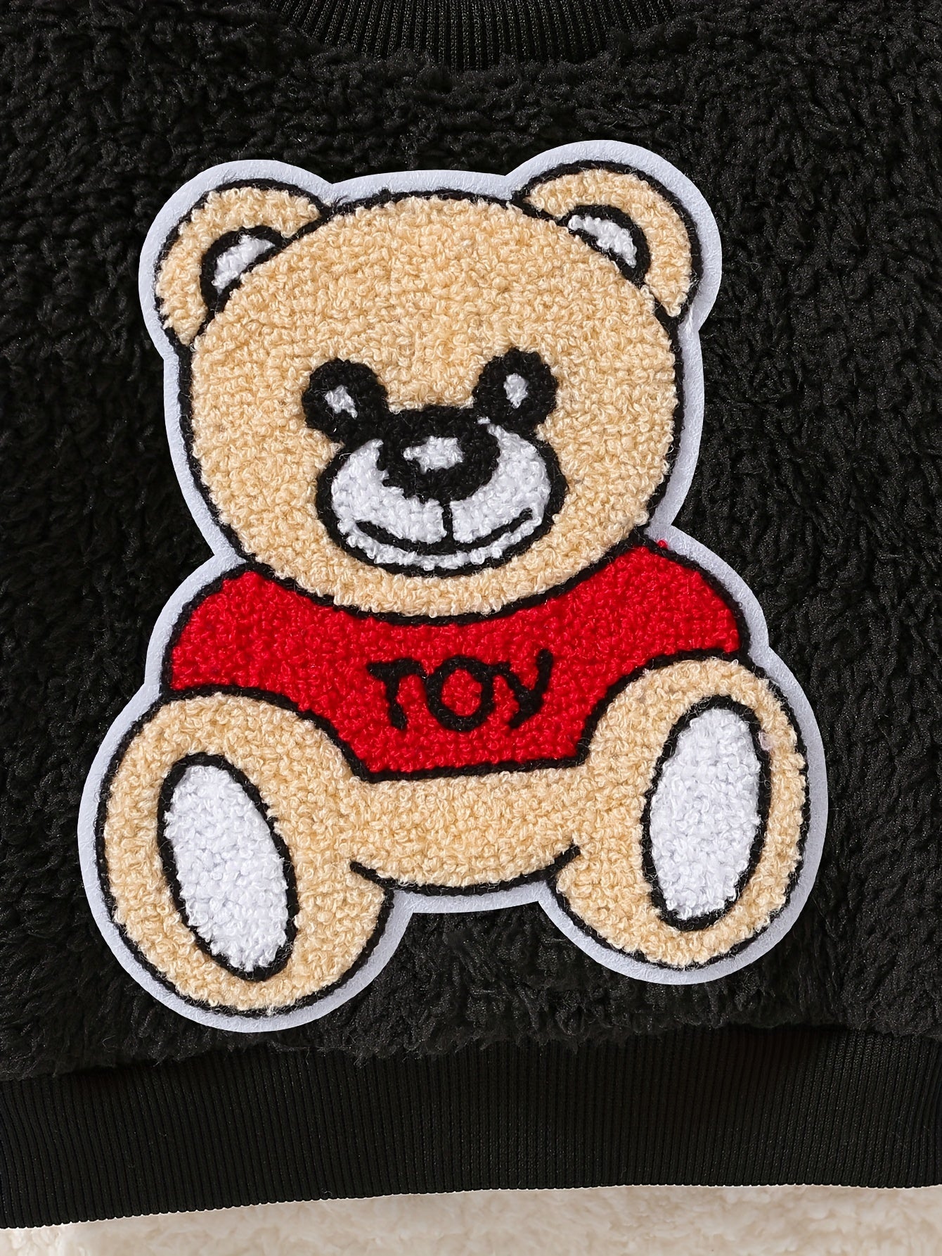 Baby Boys Cartoon Bear Pullover with Checkered Trousers & Hooded Vest Set