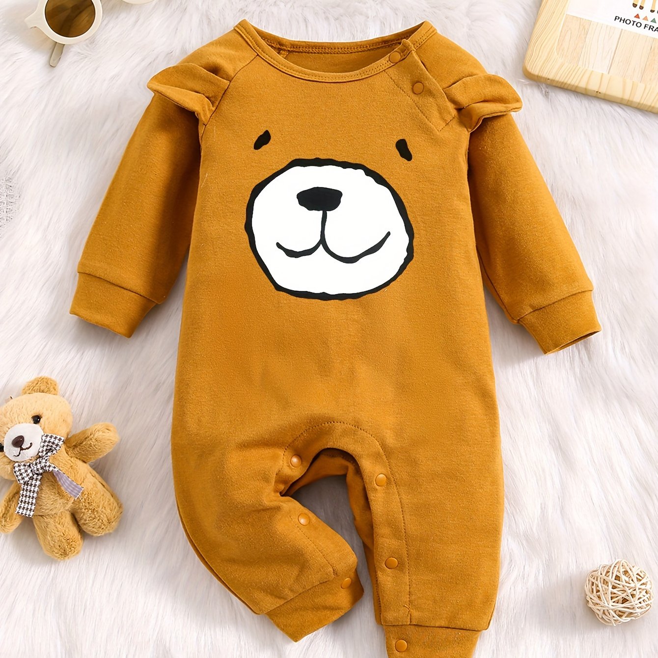 Animal Shape Long Sleeve Romper Cotton Baby Jumpsuit